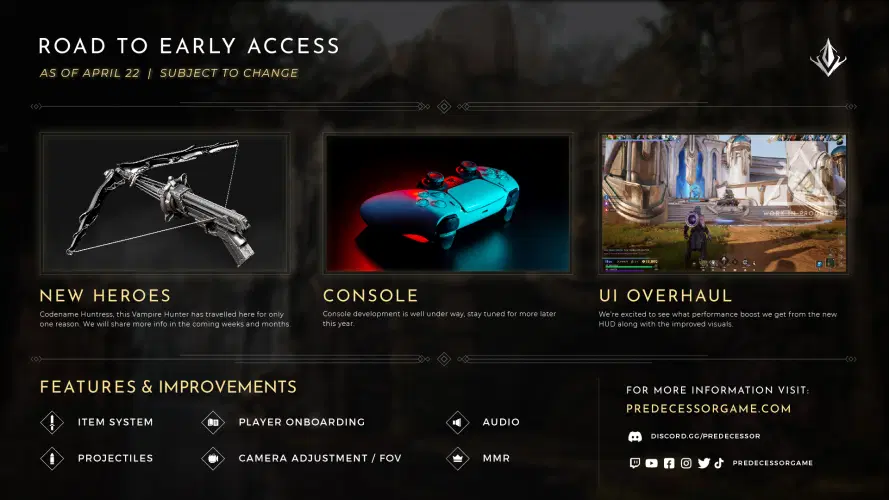 road to early access final